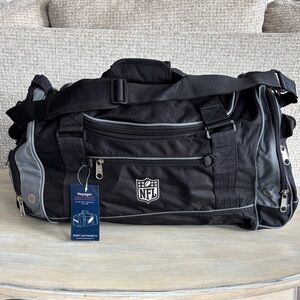 Black and Gray NFL Voyager Port Authority Duffel Bag